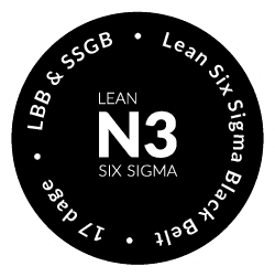Lean Six Sigma Black Belt knude (L)