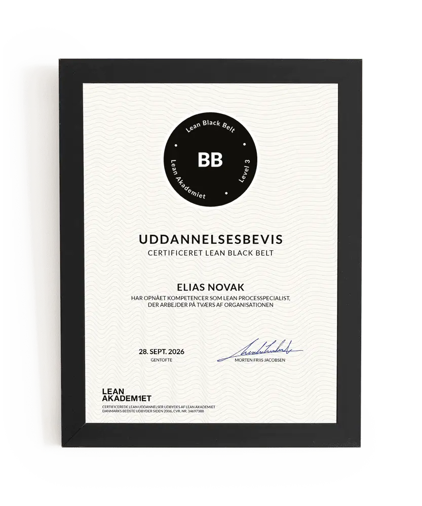 Lean Black Belt - certifikat