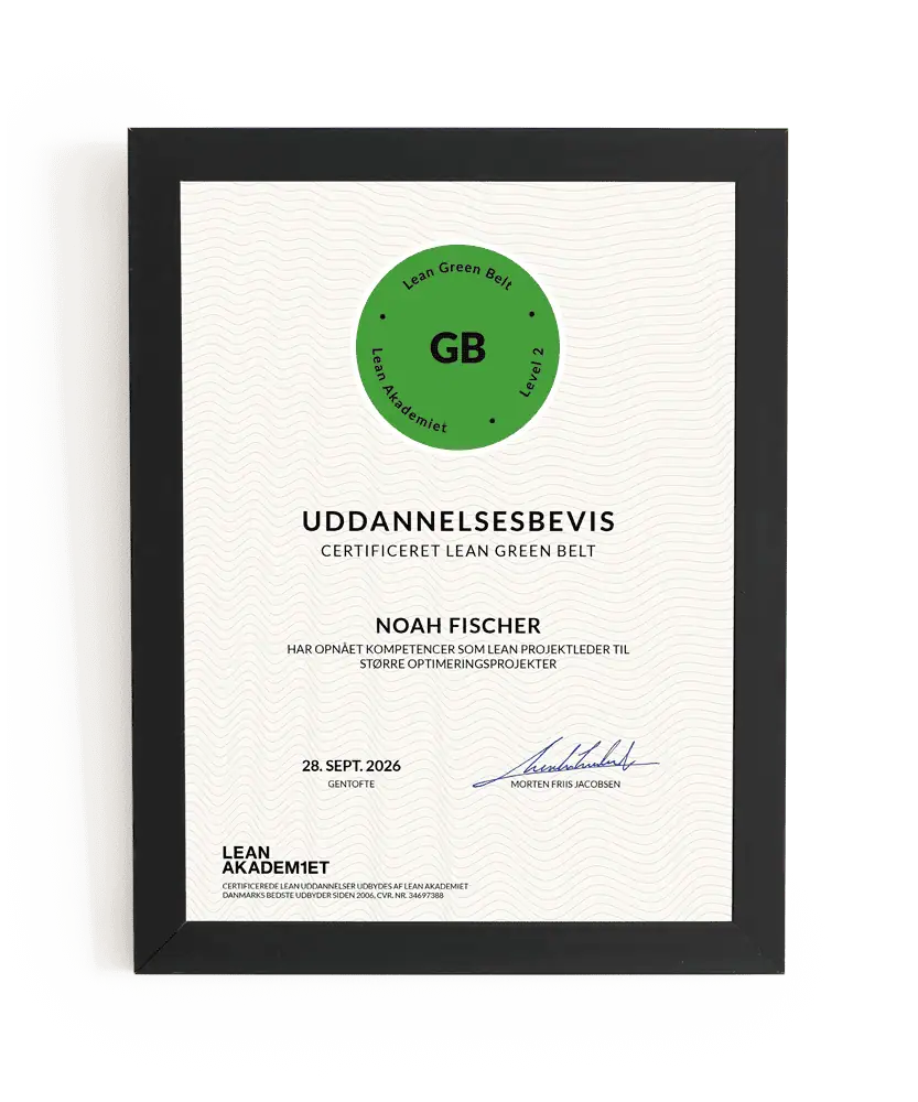 Lean Green Belt - certifikat