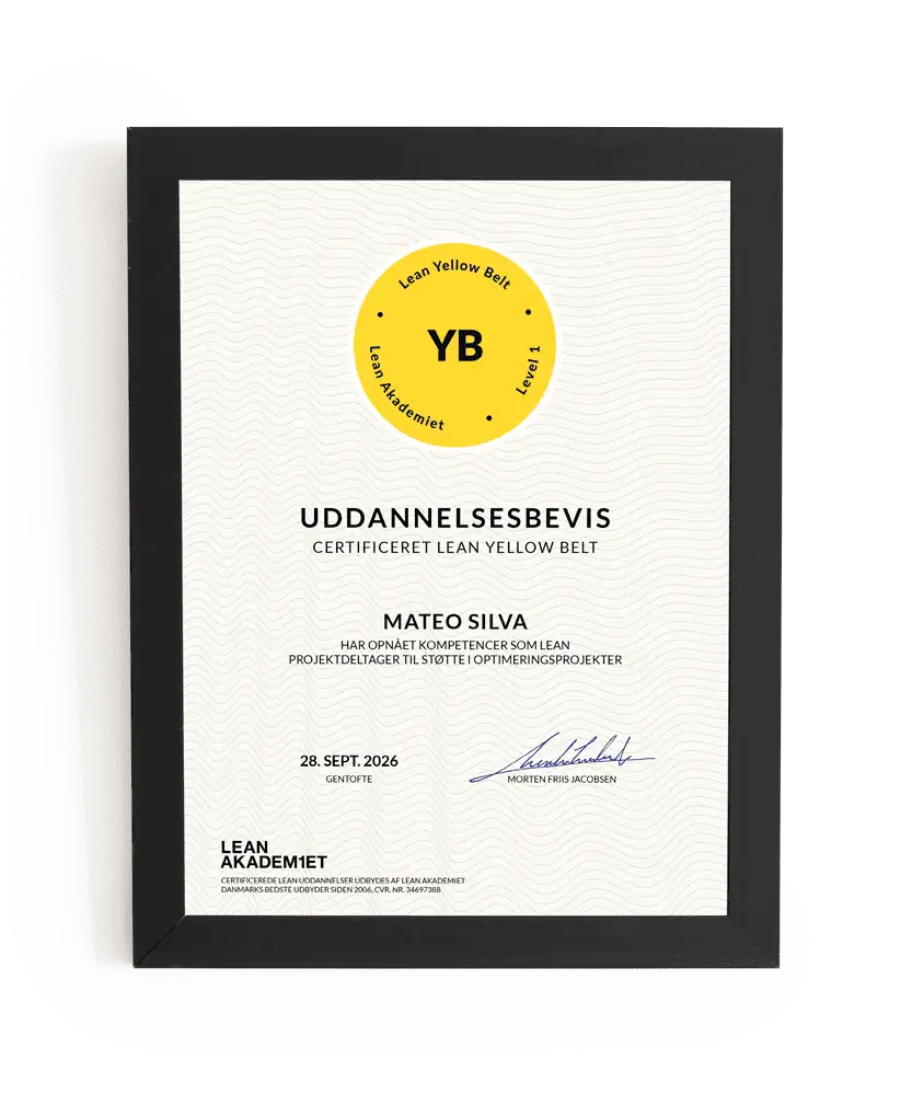 Lean Yellow Belt - certifikat